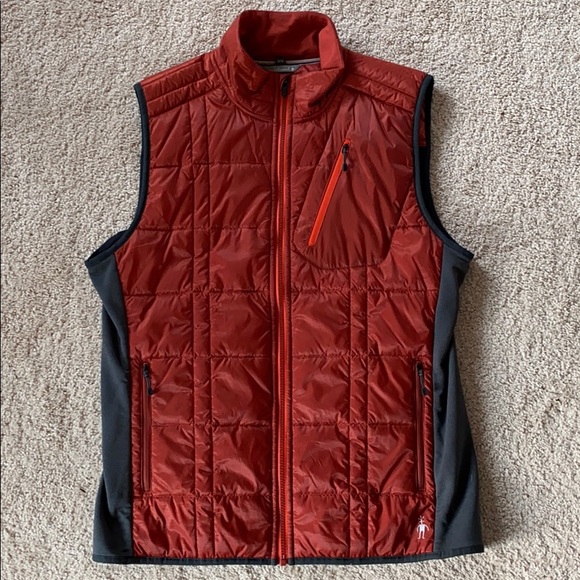 Men's Red Smartwool Vest - Picture 2 of 4
